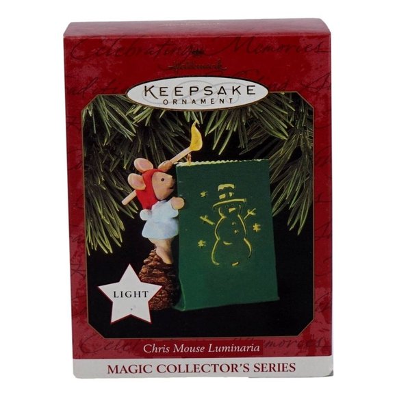 Hallmark 1997 Christmas Ornament Chris Mouse Luminaria Magic Series New - Picture 5 of 8